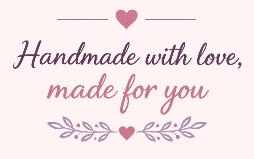 Handmade with love, made for you